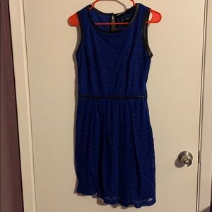 Nice royal blue with black leather detailing.